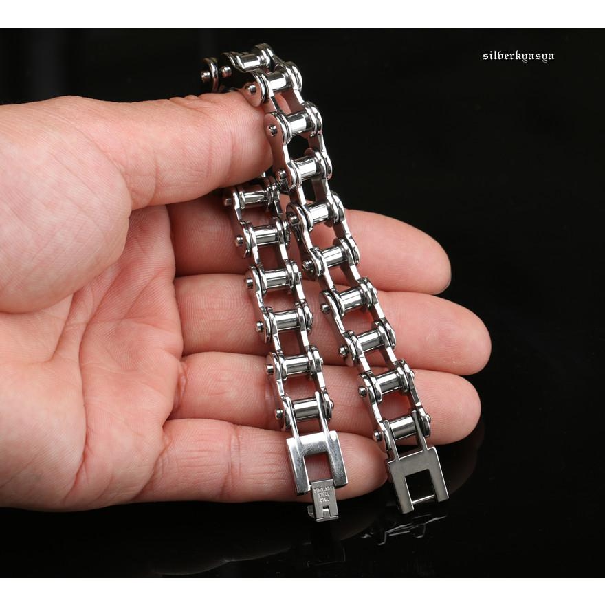 高品質ステンレス バイクチェーン ブレスレット オートバイ チェーン