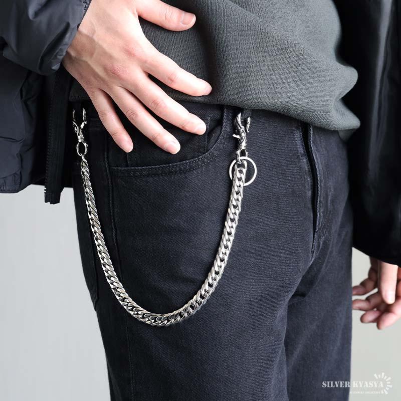 ステンレス ウォレットチェーン 財布 ダブル喜平チェーン 316L ごつめ