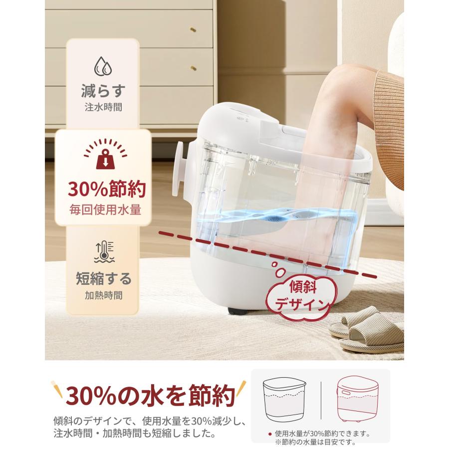 GOQRAQ フットバス 足湯 画期的な傾斜型 温度調整・保温・表示 排水口