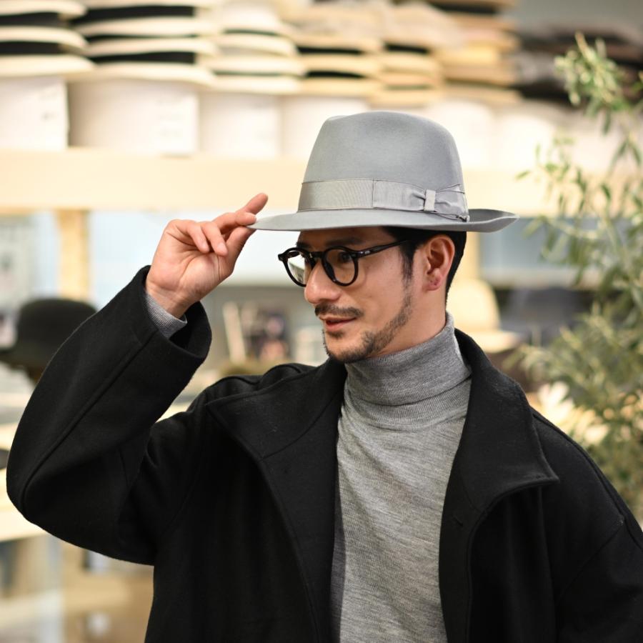 Borsalino（ボルサリーノ） 帽子 中折れハット フェルト帽 軽量 秋冬