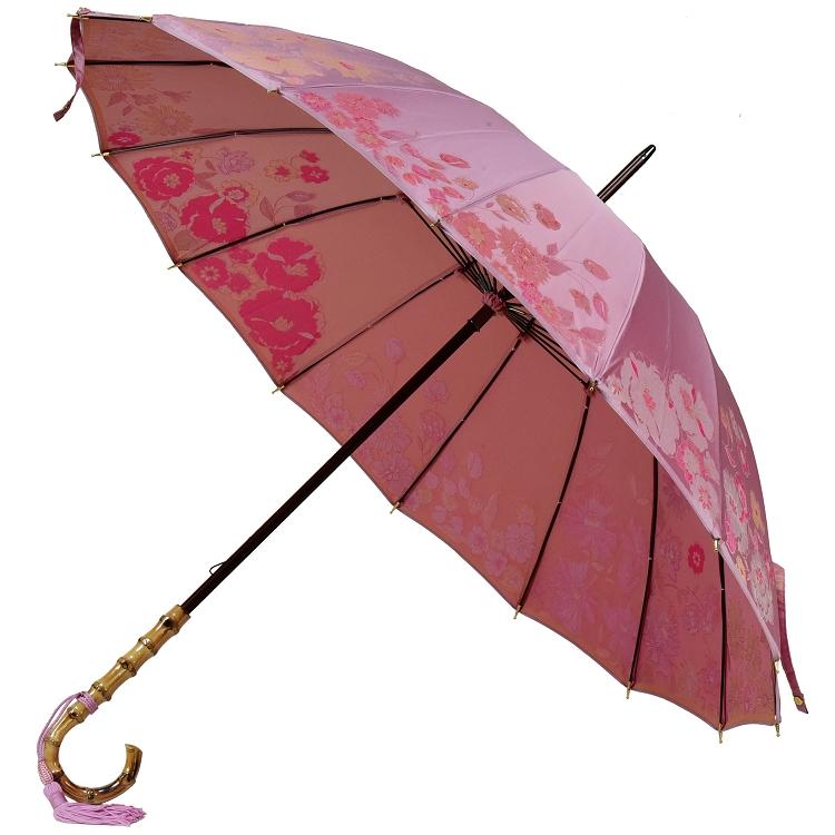 傘 レディース 長傘 前原光榮商店 カーボン 16本骨 雨傘 花柄