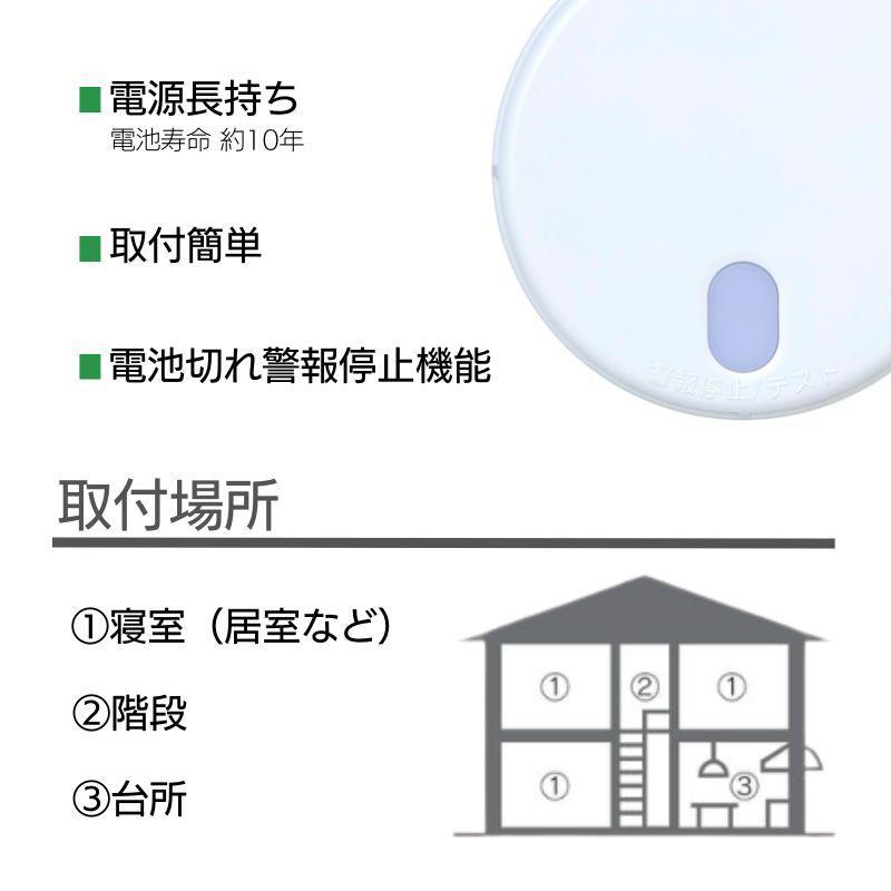 即納在庫品] 能美防災 光電式住宅用火災警報器 FSKJ225-B-N 3個セット