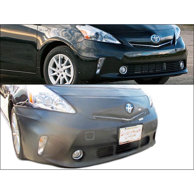 プリウスα前期【TOYOTA】ZVW40トヨタPRIUS-V社外USフルノーズブラ