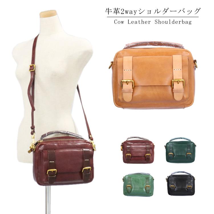 ショルダーバッグ サッチェルバッグ レザー 2way 本革 バッグ シンプル