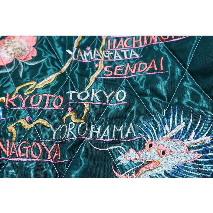 TAILOR TOYO テーラー東洋 スカジャン BLACK EAGLE×JAPAN MAP 鷲 地図