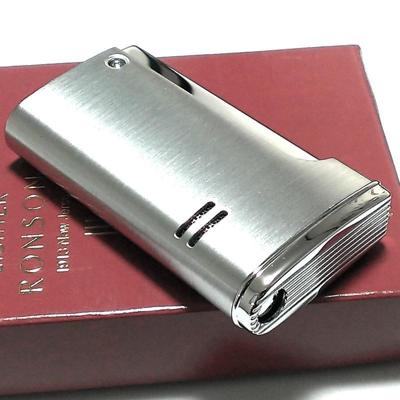 RONSON ガスライター ターボ ロンソン ロンジェット シルバー サイド