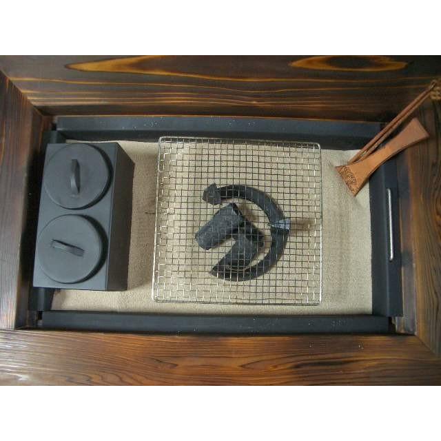 灰 五徳 酒燗器 セット】囲炉裏テーブル座卓タイプ4点セット