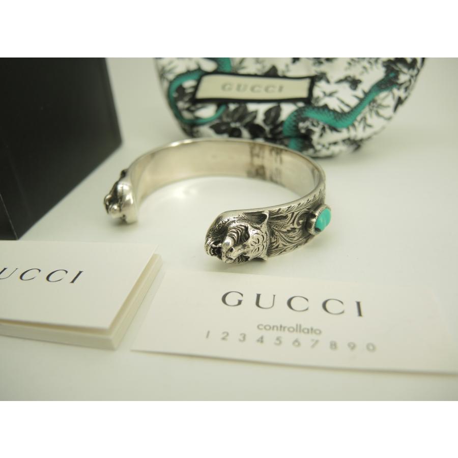 GUCCI（グッチ） バングル タイガーヘッド ストーン付AG925