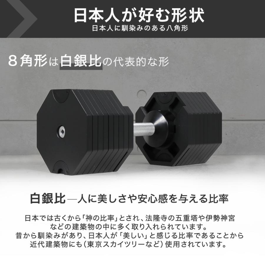 HAIGE（ハイガー） 可変式ダンベル40kg×2個 ワンタッチ16段階調整