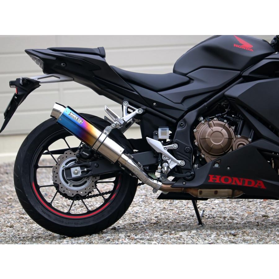 CBR400R（2BL-NC56） ラウンドタイプスリップオンマフラー 焼き色
