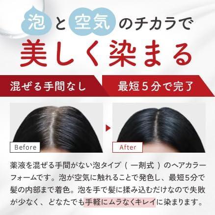 ドクターヘアミカ ヘアカラーフォーム〈ダークブラウン〉80g 白髪用