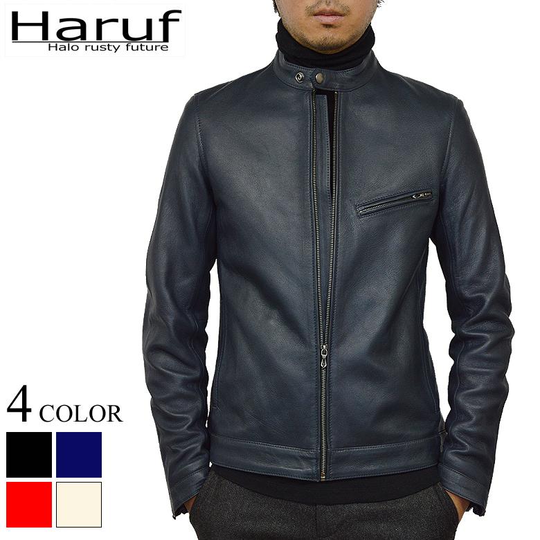 Haruf（ハルフ） レザージャケット シングルライダースジャケット 革