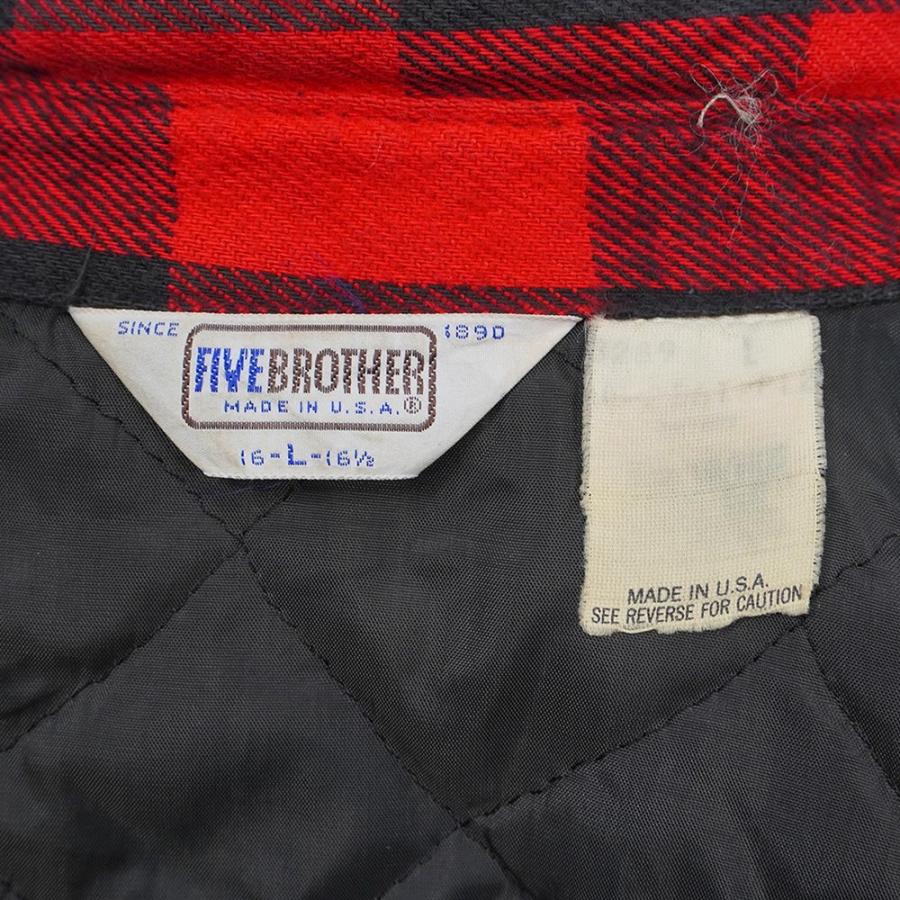 ファイブブラザー FIVE BROTHER 80s キルティング ネルシャツ 三角タグ