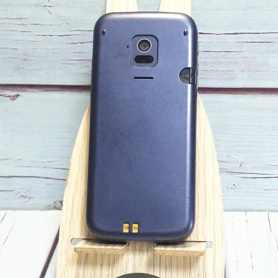 docomo 富士通 らくらくホン F-01M ネイビー 本体 白ロム SIMロック