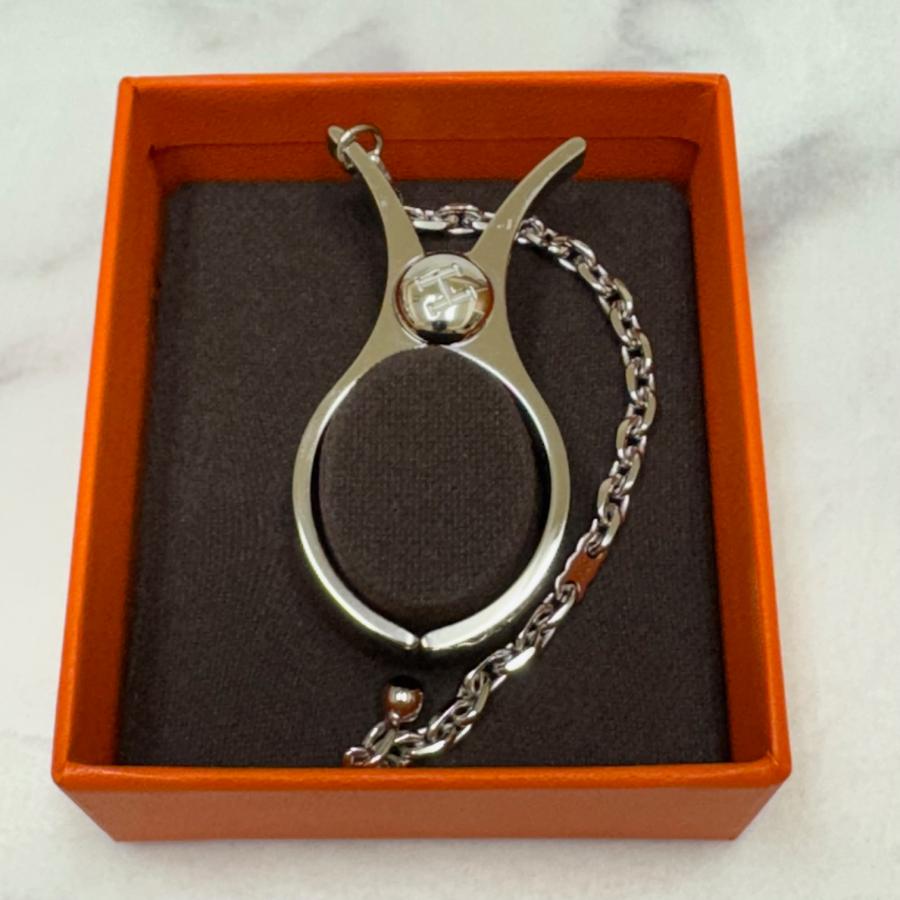 HERMES エルメス グローブホルダー 手袋ホルダー シルバー チャーム