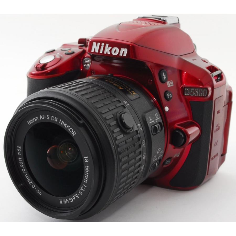 D5000 ニコン デジタル一眼 Nikon D5300 レッド レンズキット 中古 Wi
