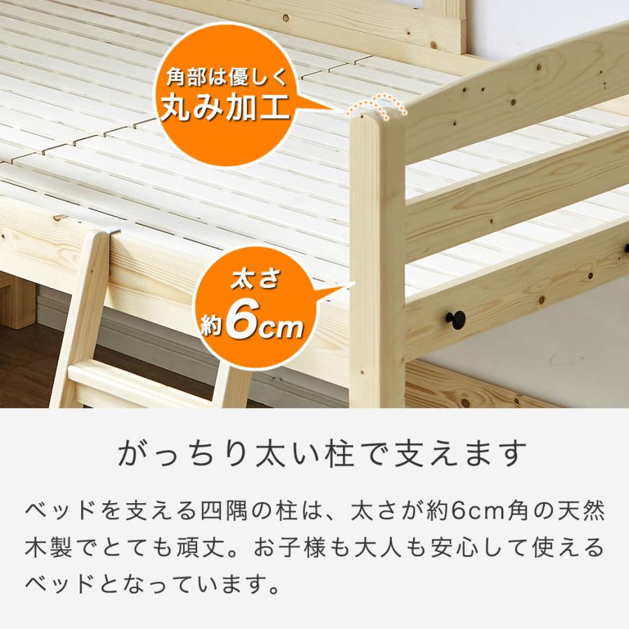 ネルコンシェルジュ ラルーチェ ロフトベッド ロータイプ セミダブル
