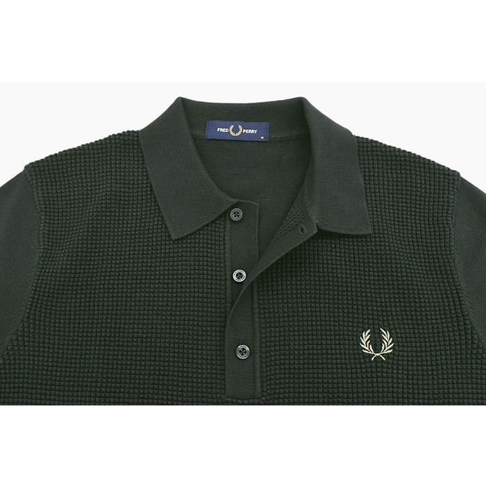 FRED PERRY（フレッドペリー） ポロシャツ 半袖 メンズ ワッフル