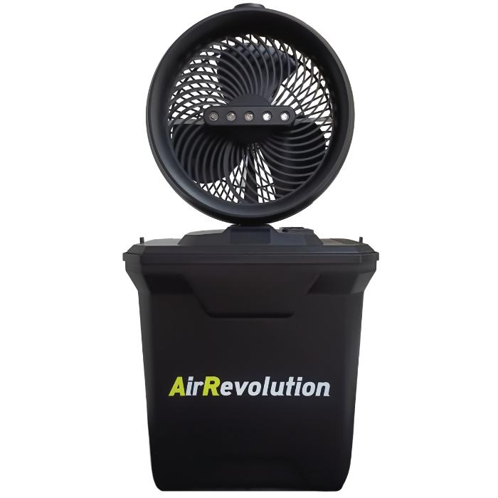ミストファン エアーレボリューション コードレス扇風機 黒 屋外用