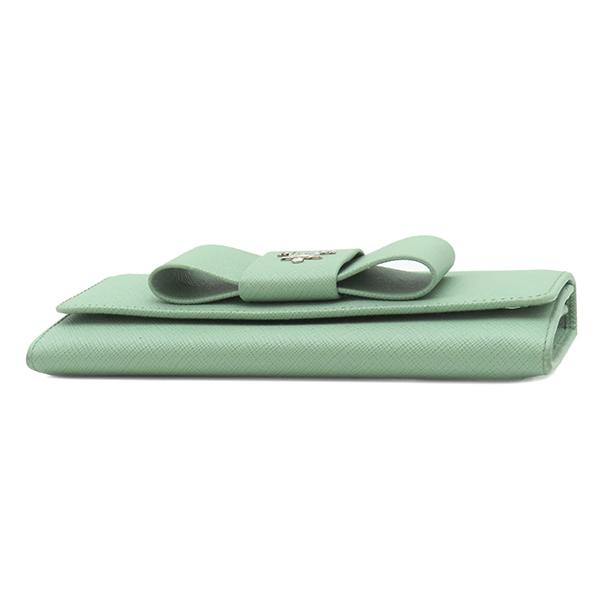 SAFFIANO（PRADA） プラダ 長財布 リボン フラップ ウォレット