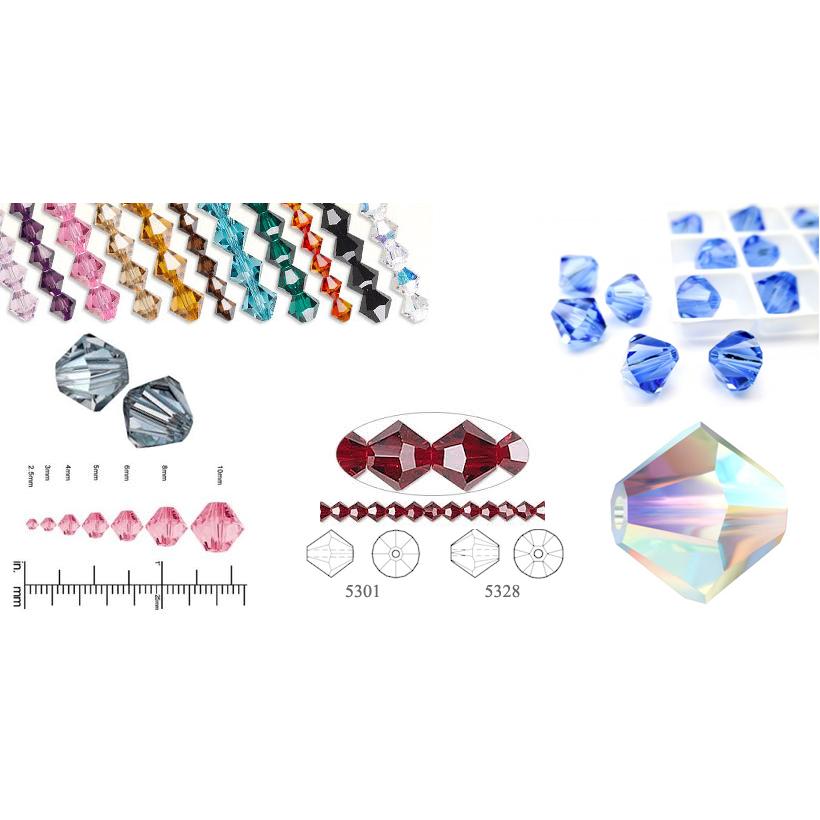 SWAROVSKI（スワロフスキー） #5301 #5328 カプリブルー ソロバン型