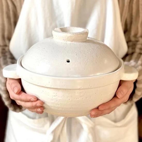 長谷園 公式限定取扱 かまどさんプレミアム 三合炊き 白 土鍋 かまど
