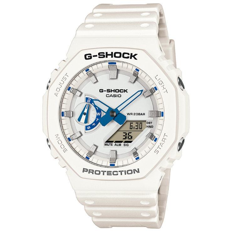 G-SHOCK Gショック GA-2100HDS-7AJF ホワイト＆ブルー 蓄光文字板