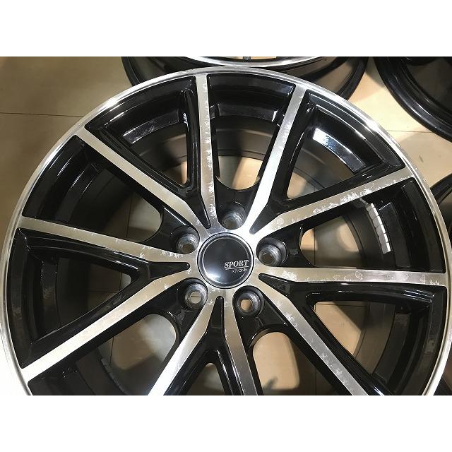 SPORT KRONE 17インチ アルミホイール 17×7J+48 PCD100 5穴 a-1978 O2