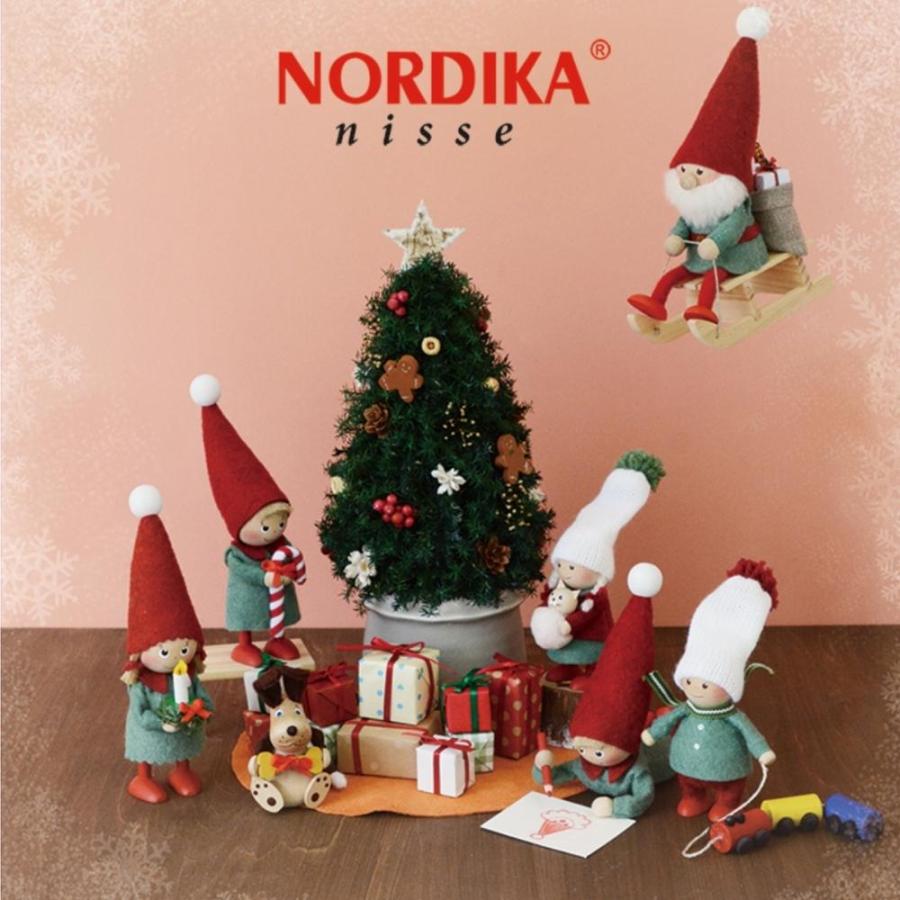 ノルディカニッセ ドラゴンを抱えたサンタ 干支 辰 NRD120764 木製