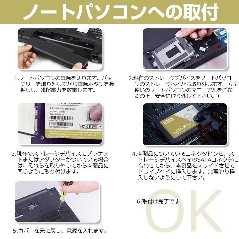 Hanye Hanye SSD 512GB 内蔵型 2.5インチ 7mm 3D NAND採用 SATAIII 6Gb