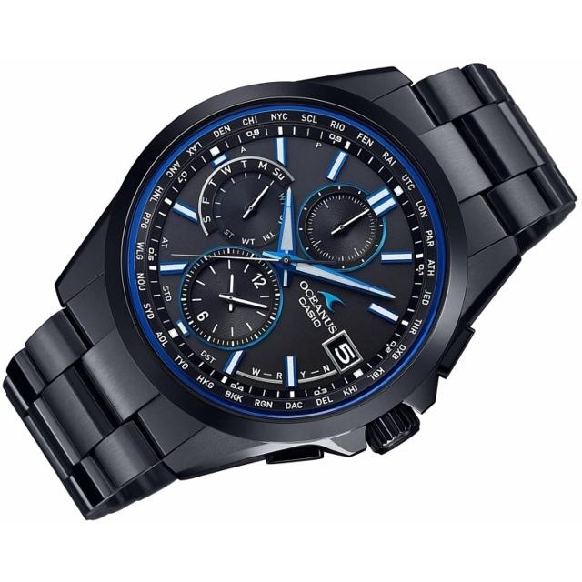 OCEANUS 日本製 3年保証 チタン製DLC処理 CASIO Classic Line メンズ