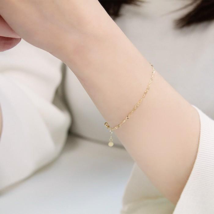 18金 ブレスレット 18k k18 レディース ゴールド チェーン 華奢
