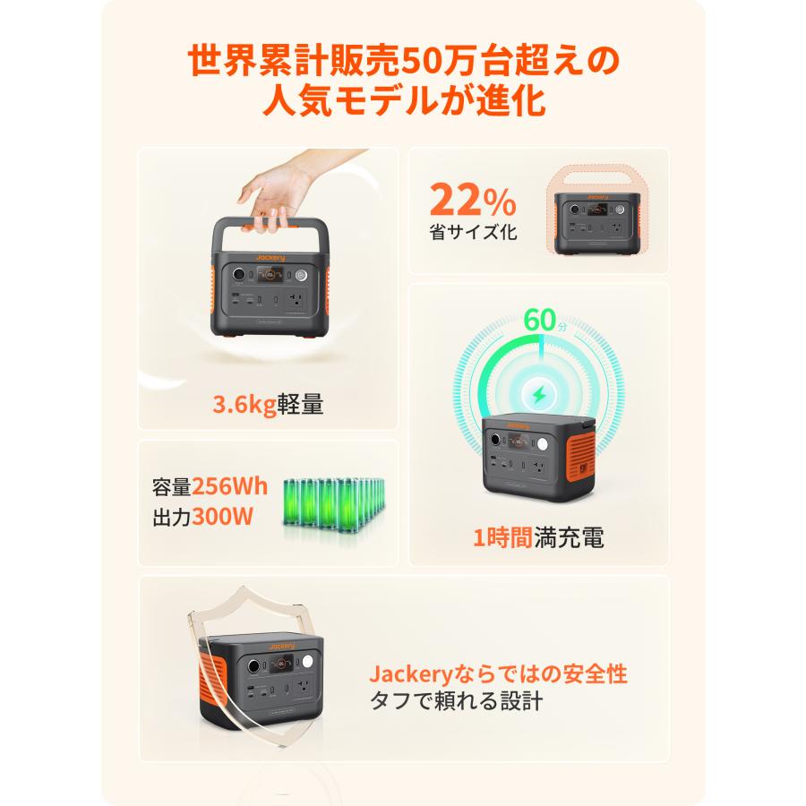 Jackery 【3/7 00:00から 20%OFFクーポン】Jackery ポータブル電源 240