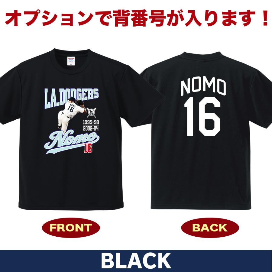 野茂英雄 グッズ Tシャツ ドジャース トルネード投法 16 背番号