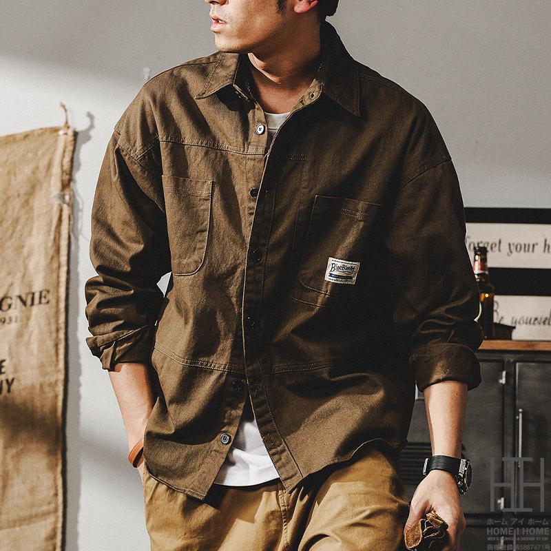 ホームアイホーム シャツジャケット メンズ メンズシャツ メンズ 長袖