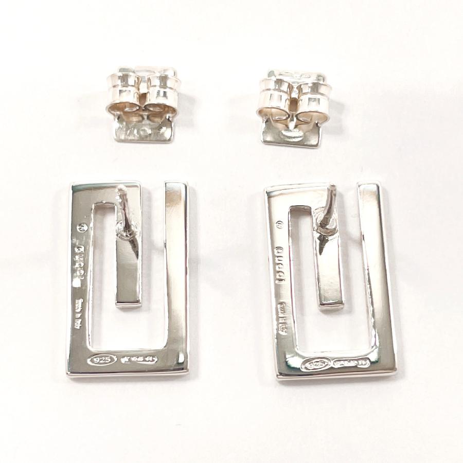 GUCCI（グッチ） ピアス Gロゴ スクエア シルバー925 アクセサリー