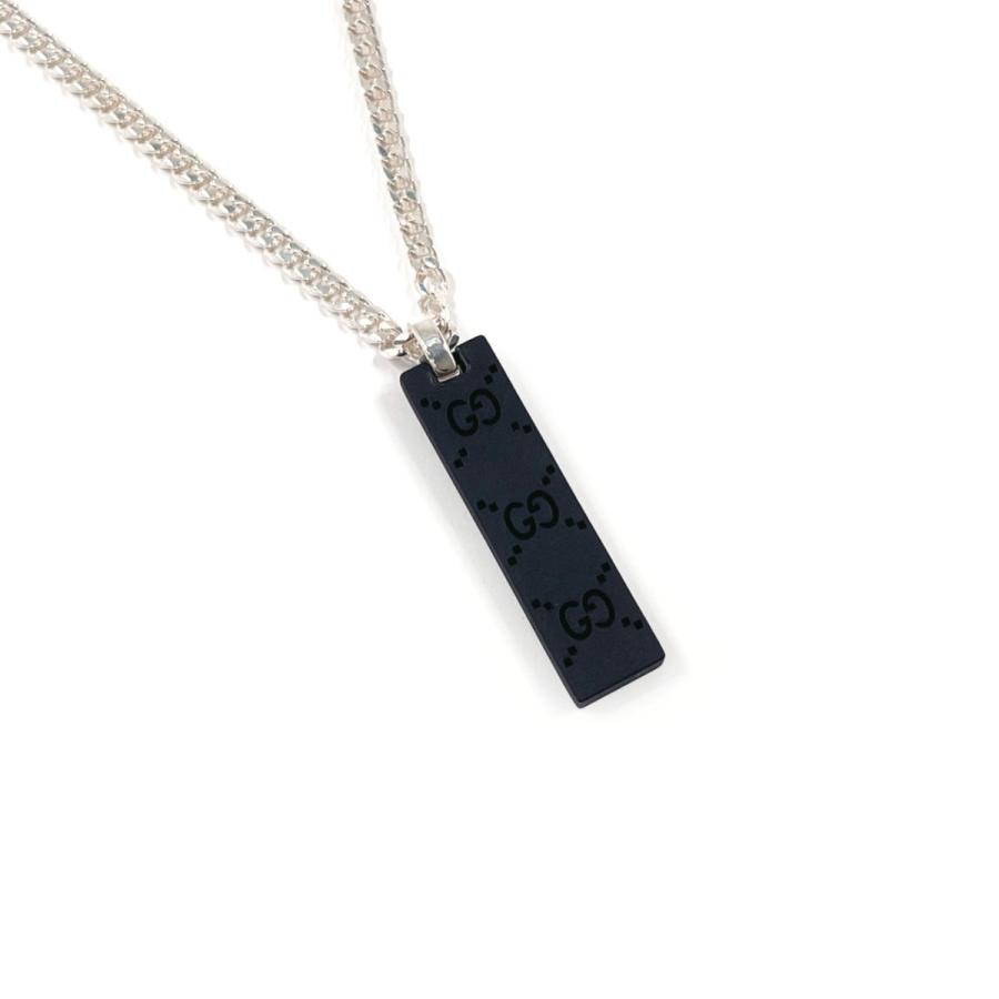 GUCCI（グッチ） ネックレス GGタグ チェーン シルバー925 ブラック