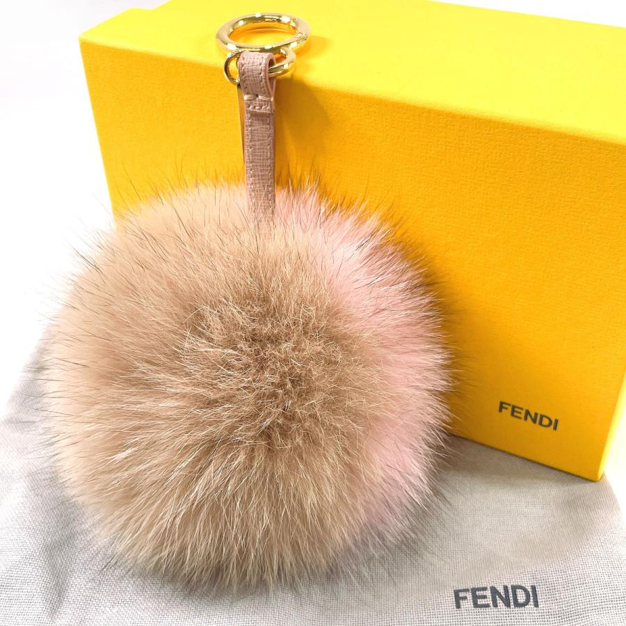 FENDI（フェンディ） キーホルダー チャーム ファー 7AR259 ポンポン
