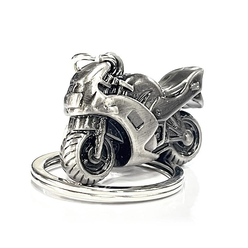 キーホルダー バイク型 シルバー 金属製 バイク アクセサリー 鍵 Key