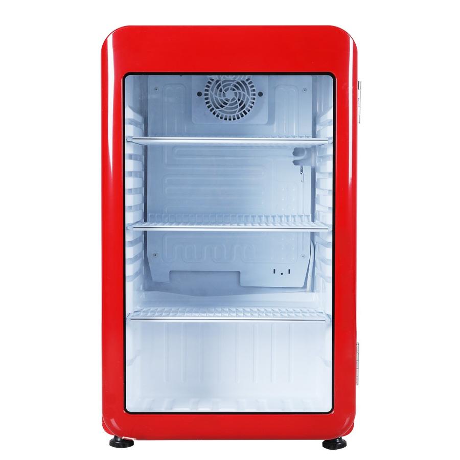 3月目玉商品！】 95L 赤 レトロ冷蔵ショーケース 業務用冷蔵庫 レッド