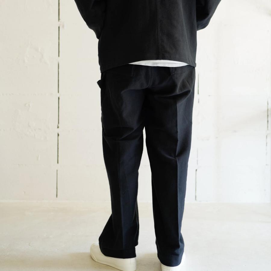 HATSKI / Silk Moleskin Work Pants HTK-23012 BLACK ハツキ ワーク