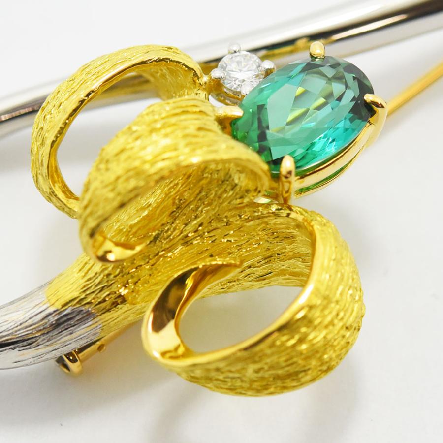 TASAKI（タサキ） ブローチ 田崎 花 フラワー トルマリン 1.74