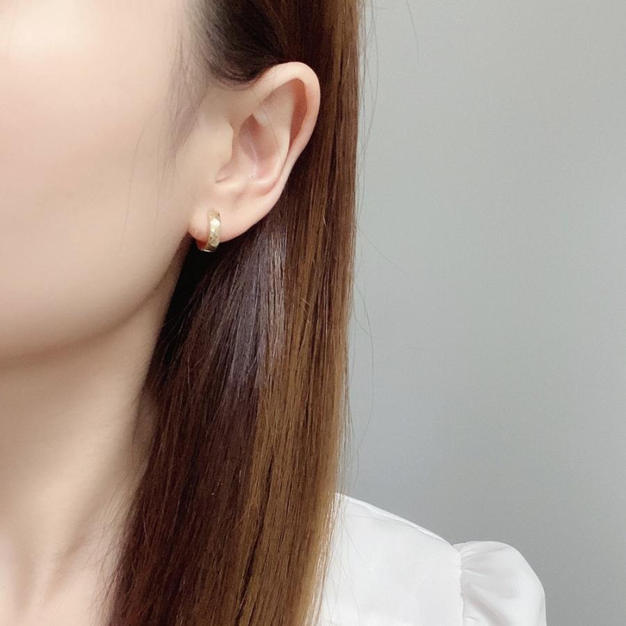 ピアス メンズ フープ K18 中折れ 両耳 馬蹄型 レディース 新品 : 御徒