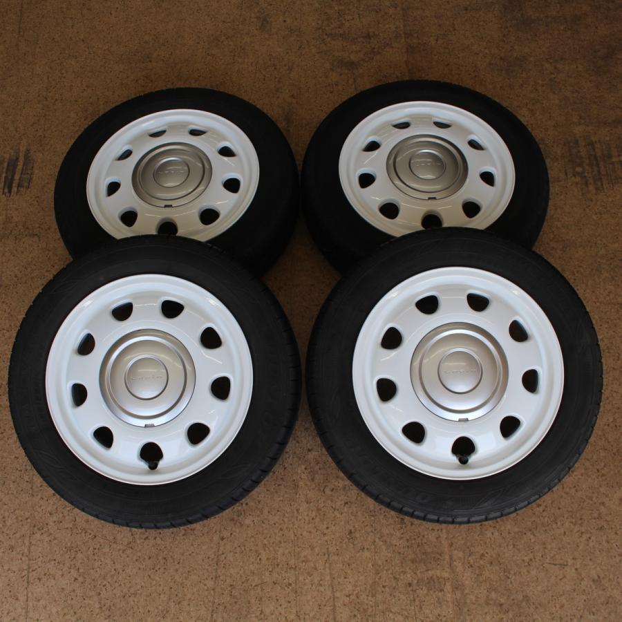 ラパン スズキ ショコラ 純正 14インチ ダンロップ 155/65R14 バリ溝