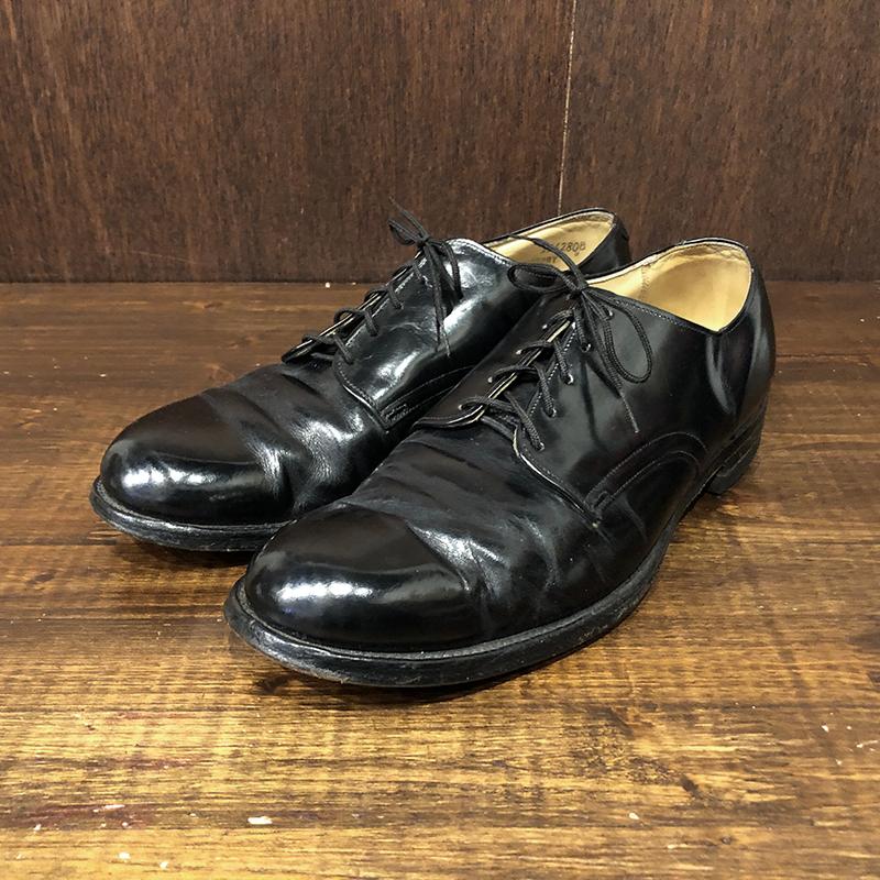 US Navy Military Vintage Service Shoes Craddock Terry Leather Sole