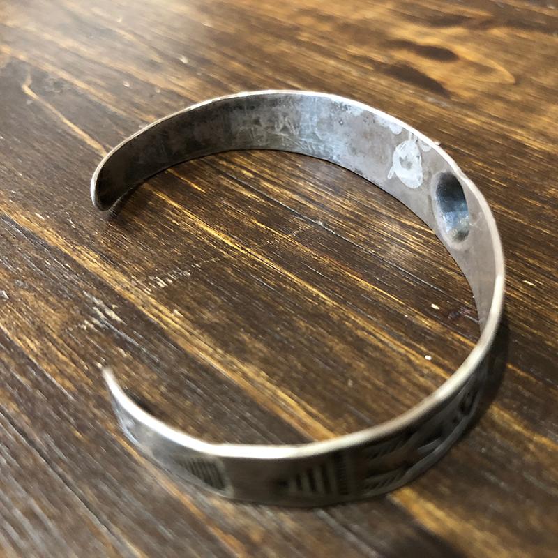 Antique Native American Navajo Fred Harvey Silver bracelet Bangle