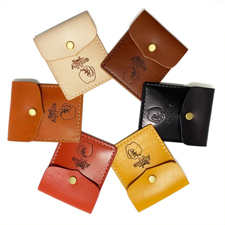 レッドアップル「RED APPLE」ロゴ 焼印 レザー 携帯灰皿 （小物入れ