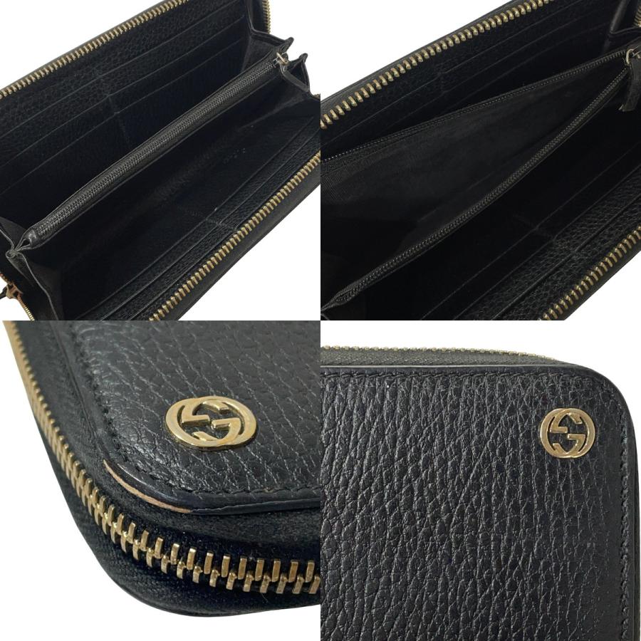 GUCCI（グッチ） 長財布 インターロッキングG ラウンドファスナー