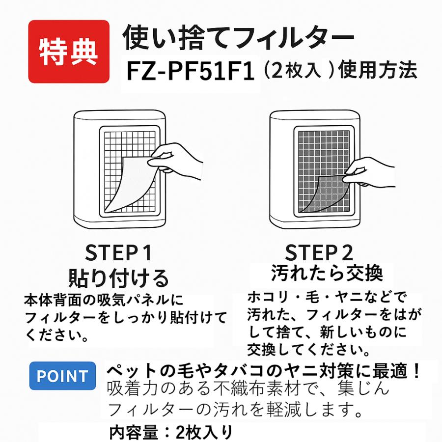 SHARP（シャープ） FZ-Y80MF 枠付き 加湿フィルターFZ-D50HF集塵