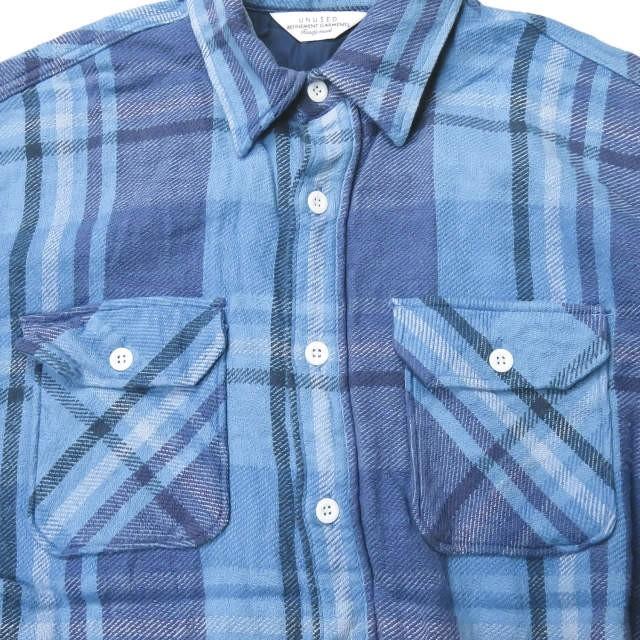 アンユーズド UNUSED 19AW 日本製 check nel shirt チェックネルシャツ